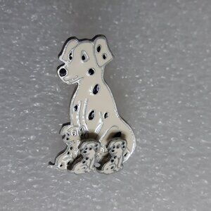 Dalmatian Dog Brooch With Mini Earrings.